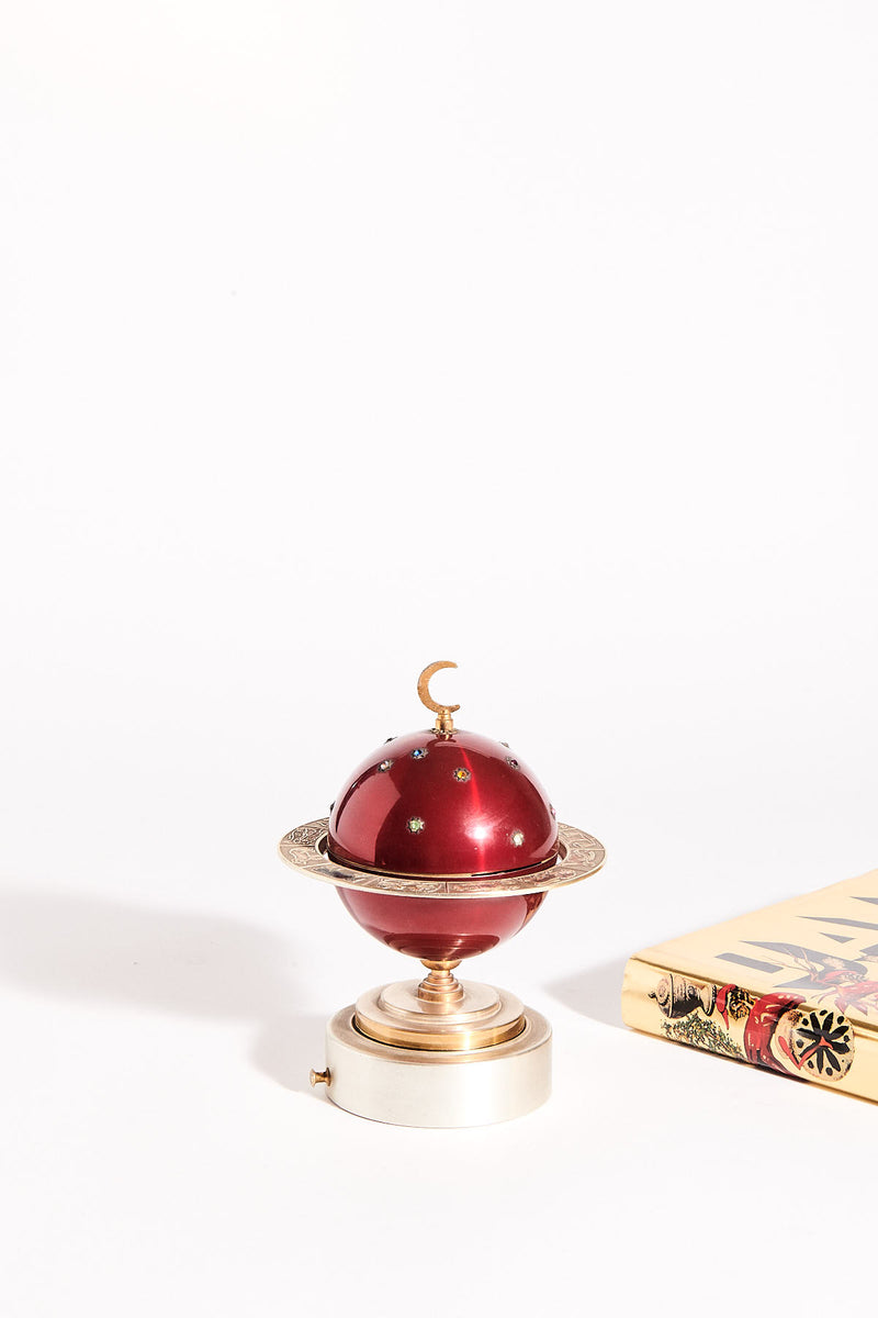 1970s Ruby Enamel Zodiac Entertaining Dispenser