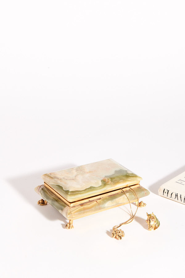 Onyx Footed Jewelry Box