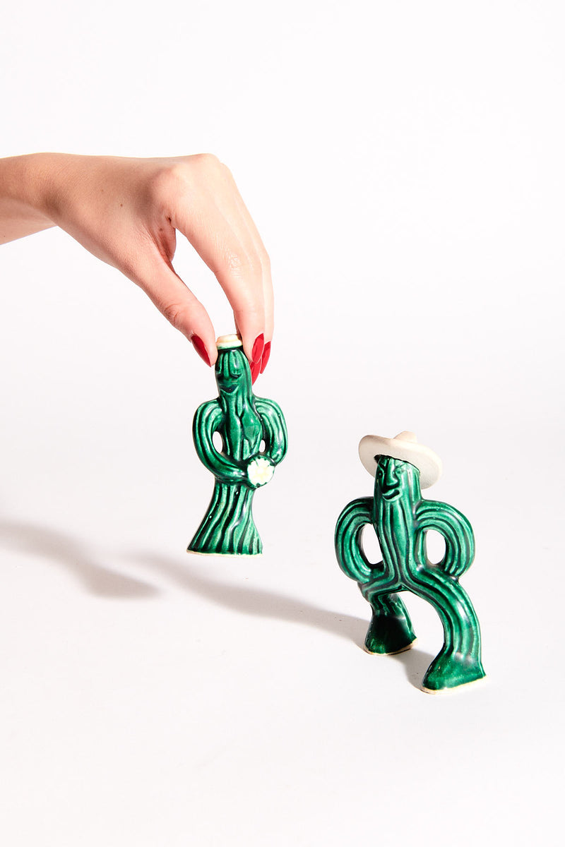 Cactus Couple Salt Pepper Shakers