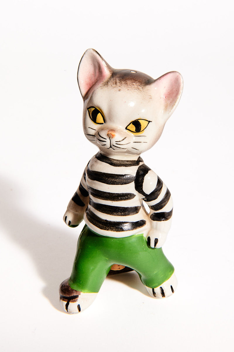 Striped Sweater Cat Shaker Set