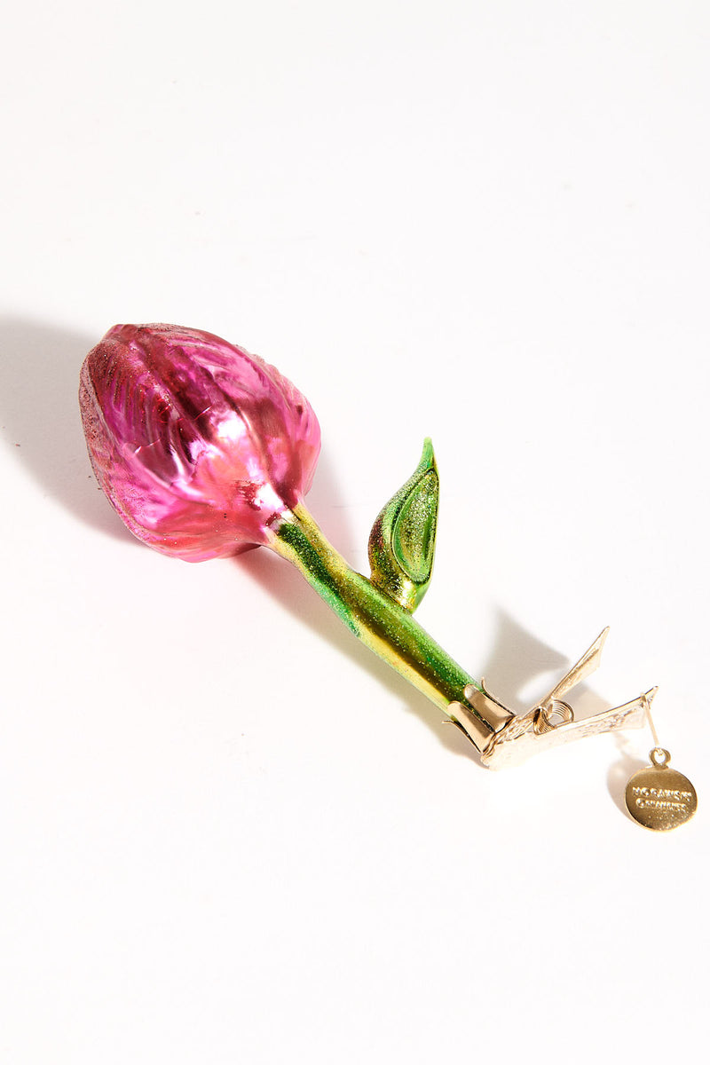 Tulip Blown Glass Ornament