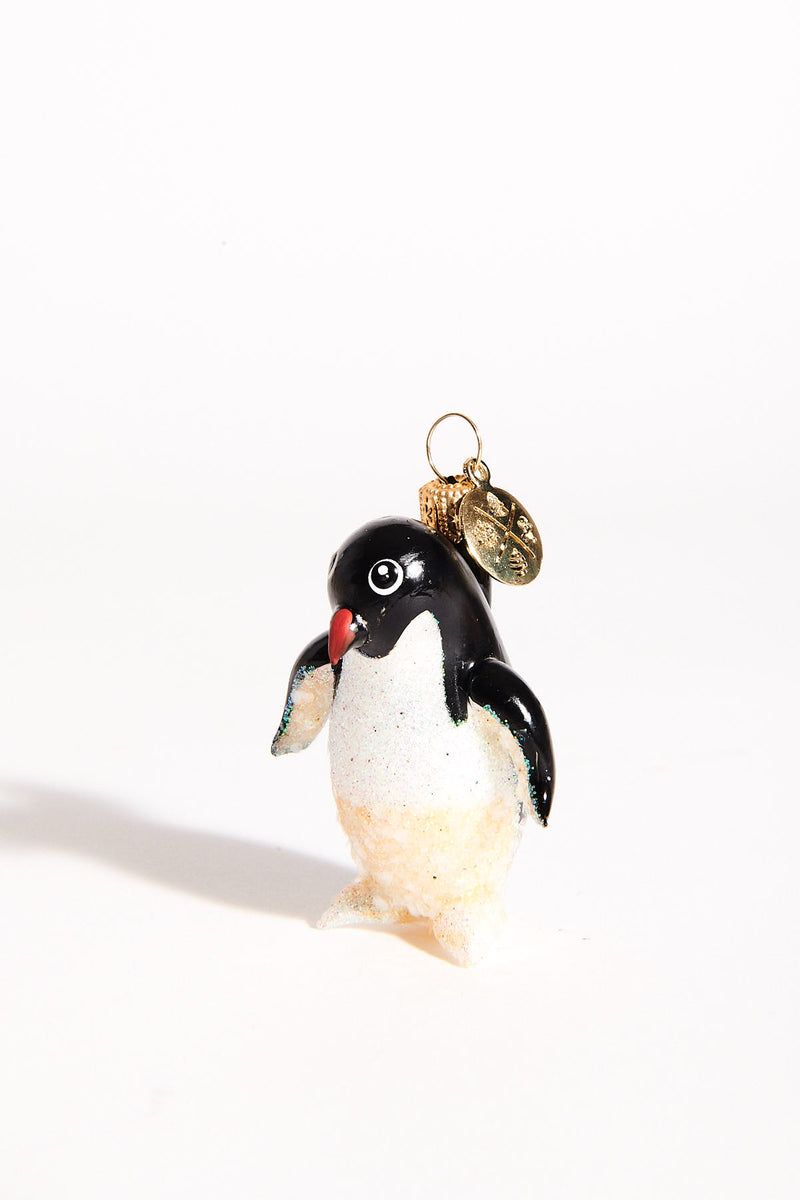 Penguin Blown Glass Ornament