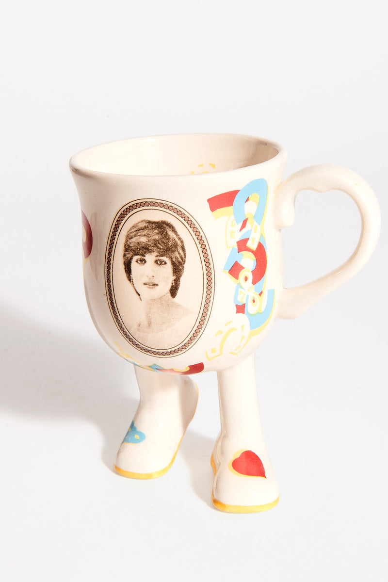 1980s Prince Charles and Lady Diana Commemorative Mug Set of Two
