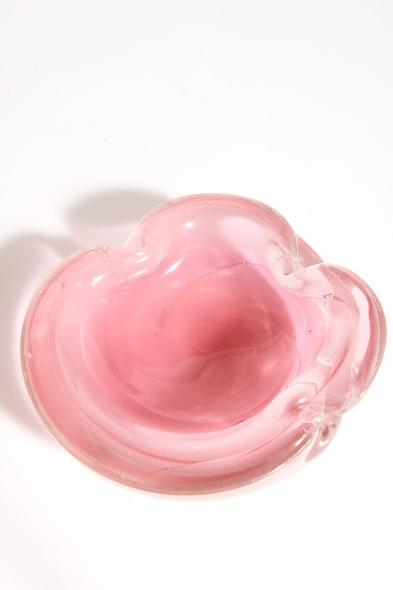 Murano Blush Pink Heavy Glass Catchall