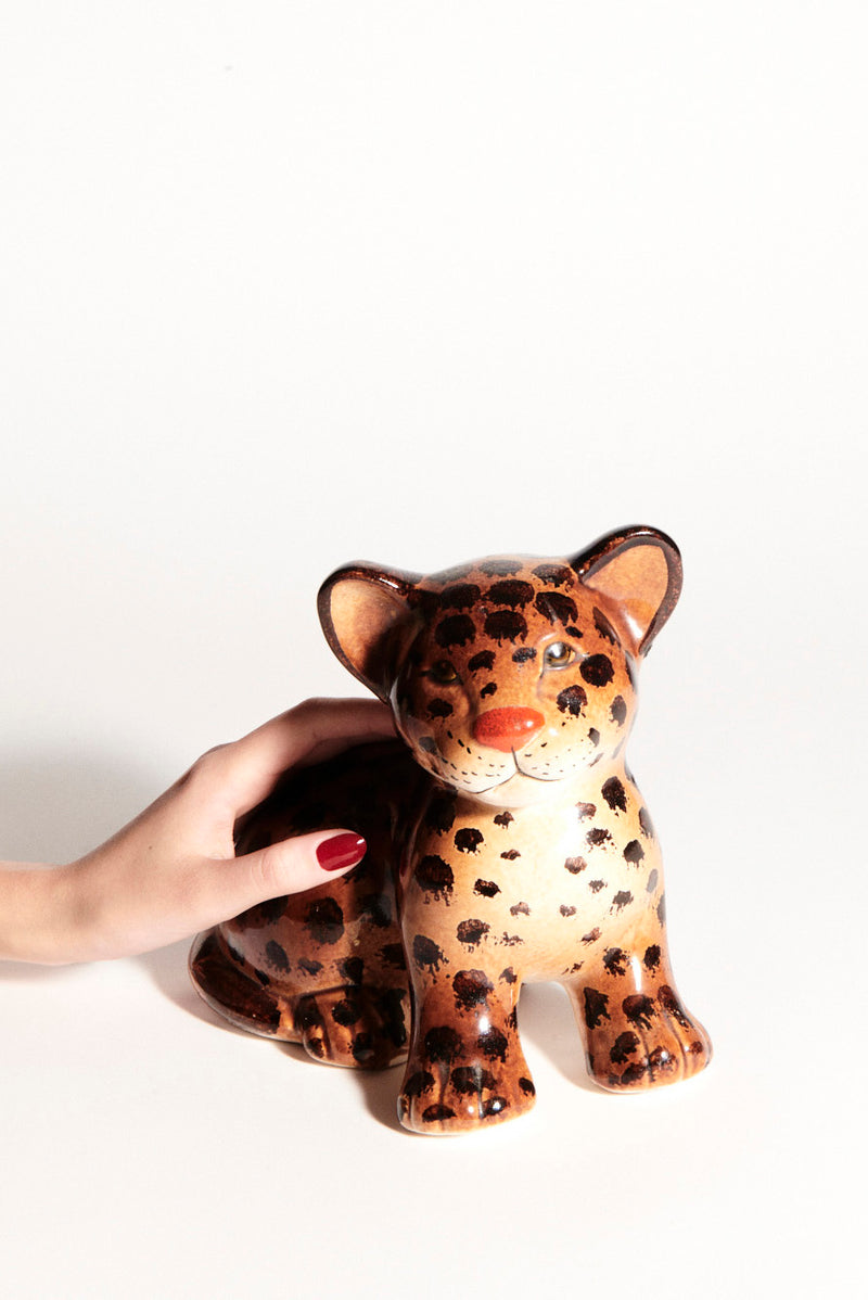 1960s Italian Ceramic Leopard