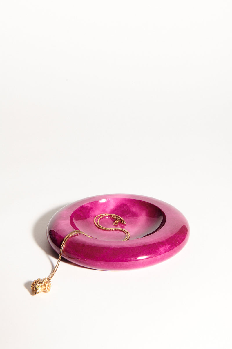 Italian Magenta Alabaster Catchall