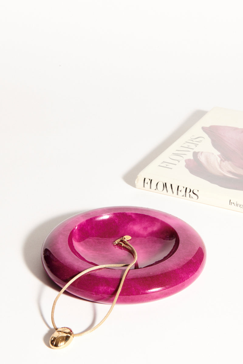 Italian Magenta Alabaster Catchall