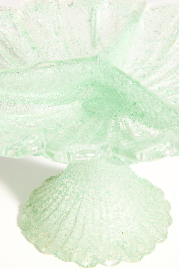 Murano Seafoam Green Glass Serving Dish