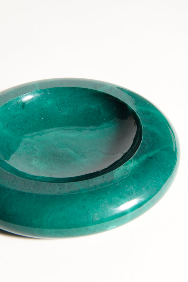 Italian Malachite Green Alabaster Catchall