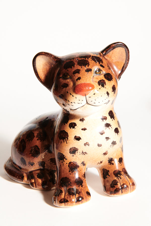 1960s Italian Ceramic Leopard