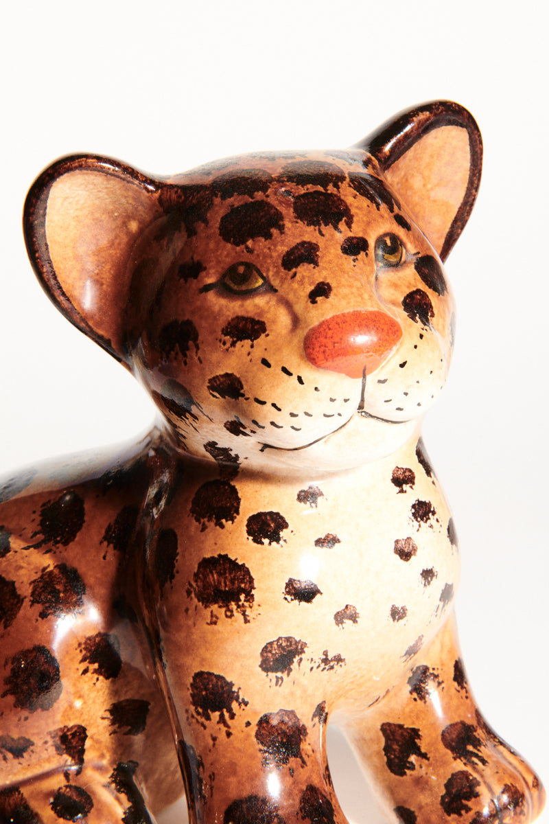1960s Italian Ceramic Leopard