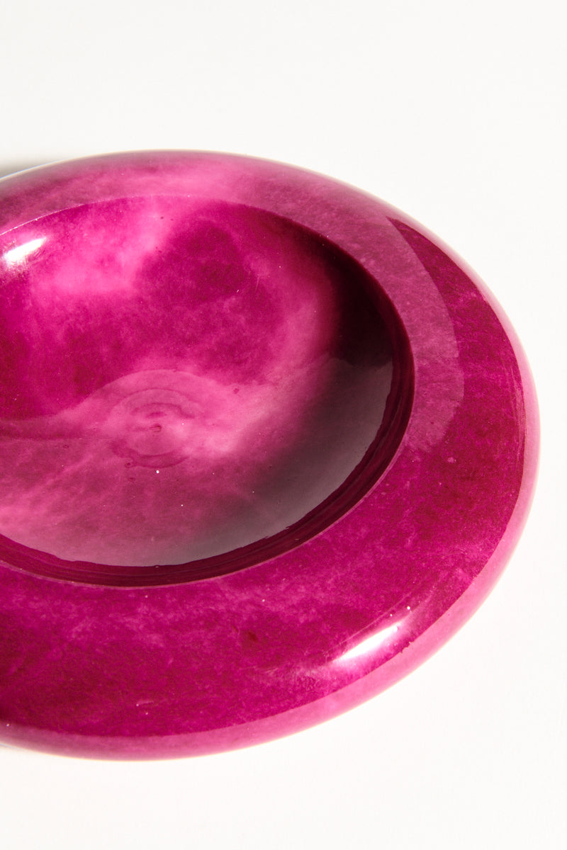 Italian Magenta Alabaster Catchall