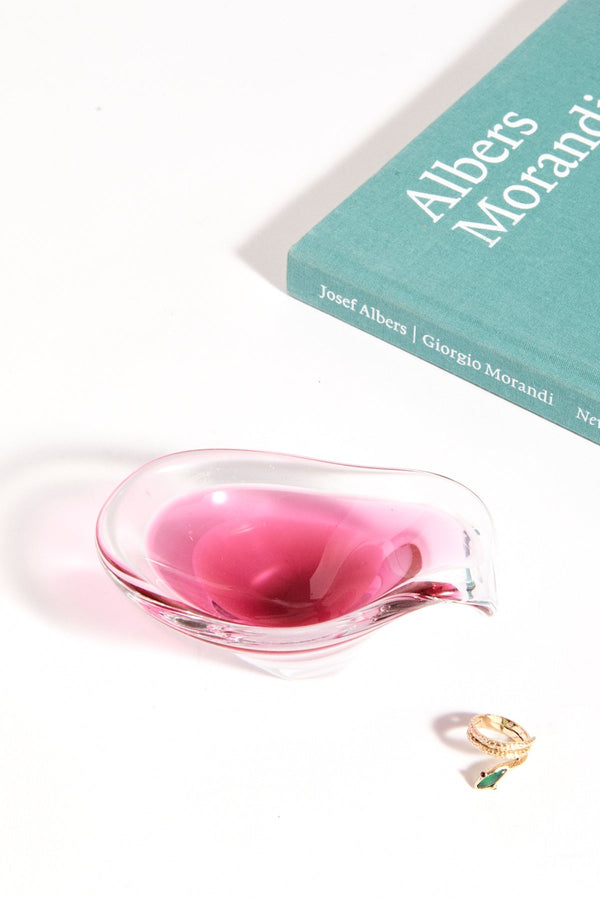 Swedish Fuchsia Glass Catchall