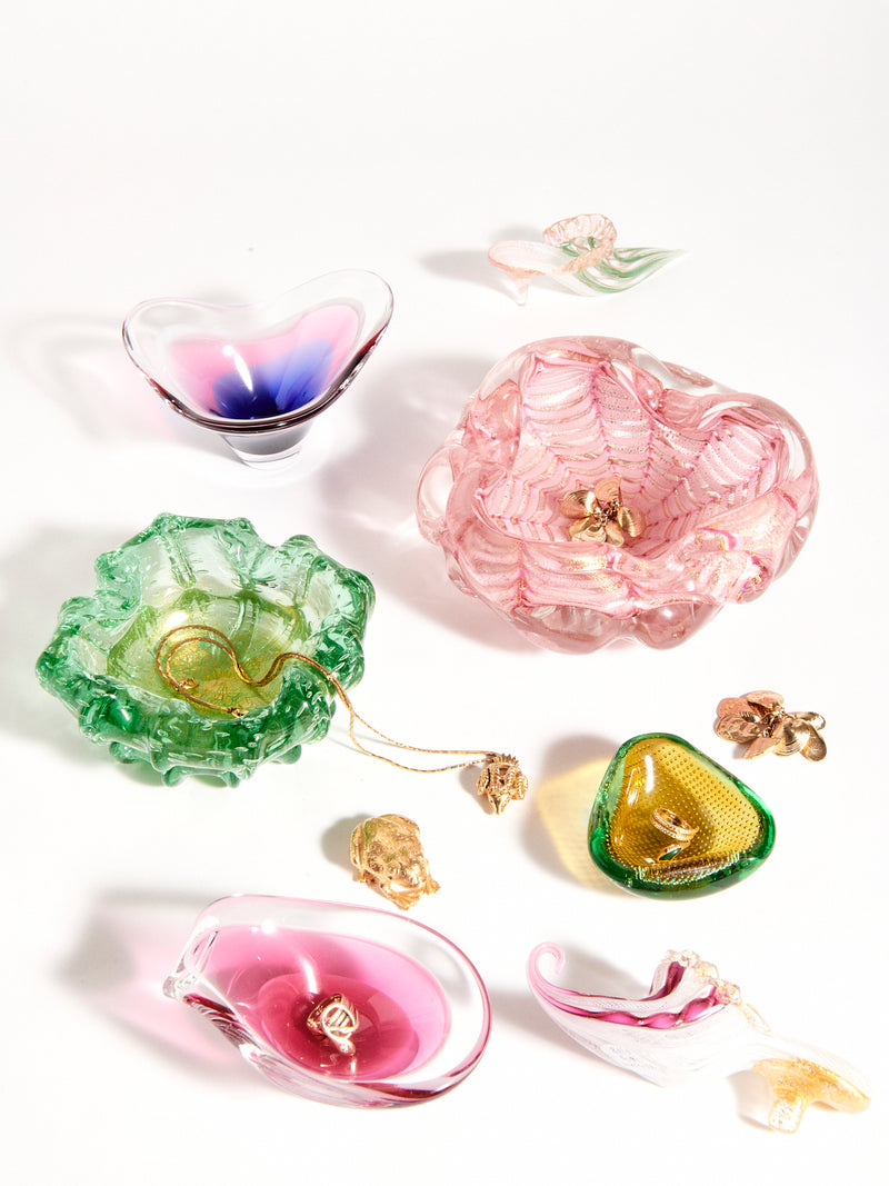 Swedish Fuchsia Glass Catchall