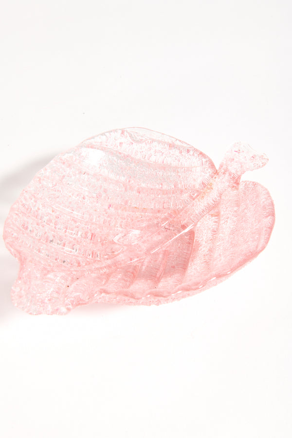 Murano Pink Glass Leaf Dish