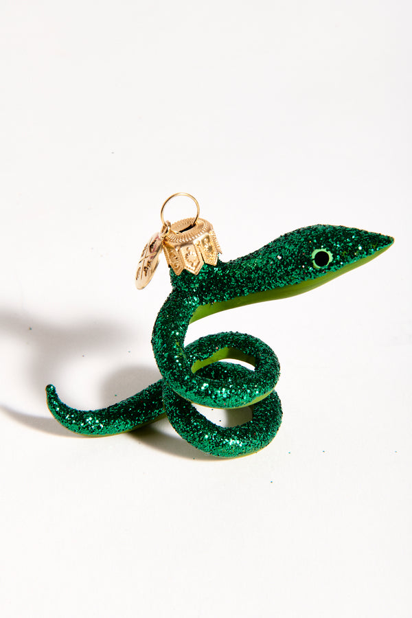 Snake Blown Glass Ornament