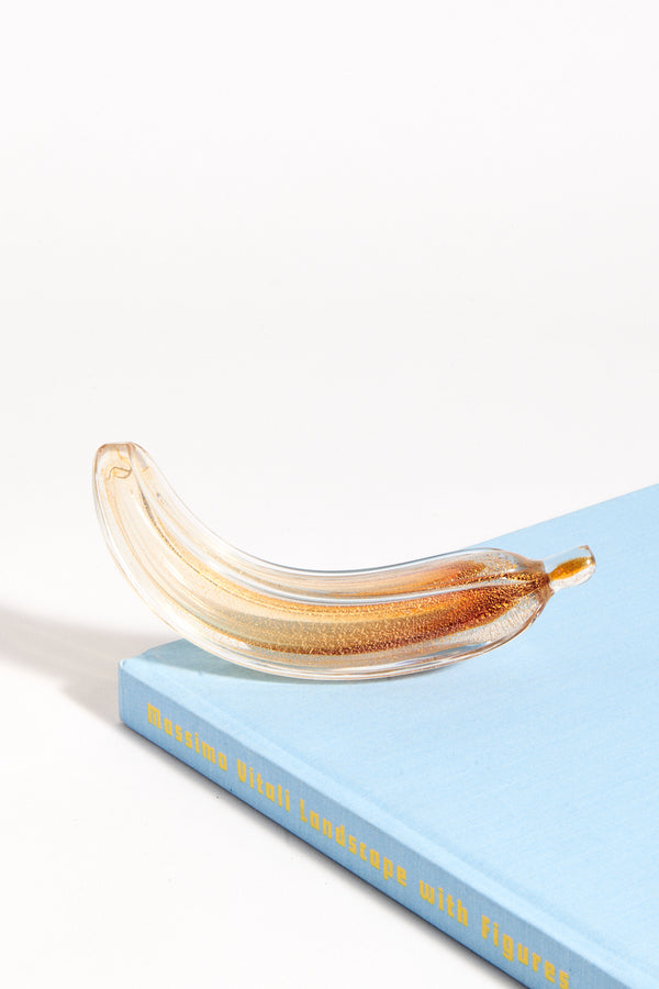 Murano Gold Flecked Banana