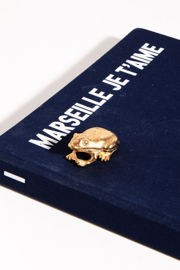 Italian Gold Frog Trinket Box