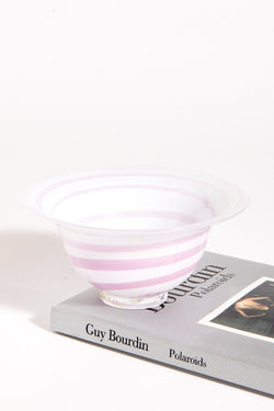 Swedish Lilac Spiral Glass Bowl
