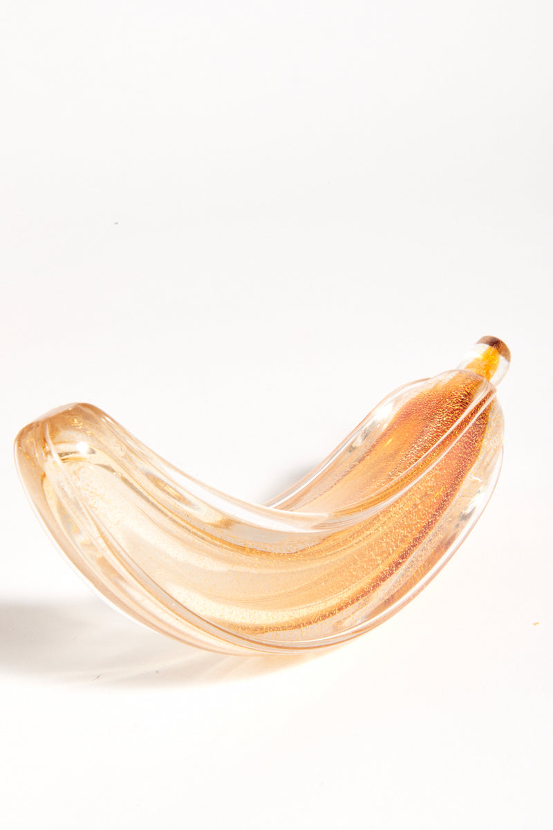 Murano Gold Flecked Banana