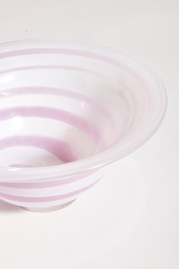 Swedish Lilac Spiral Glass Bowl