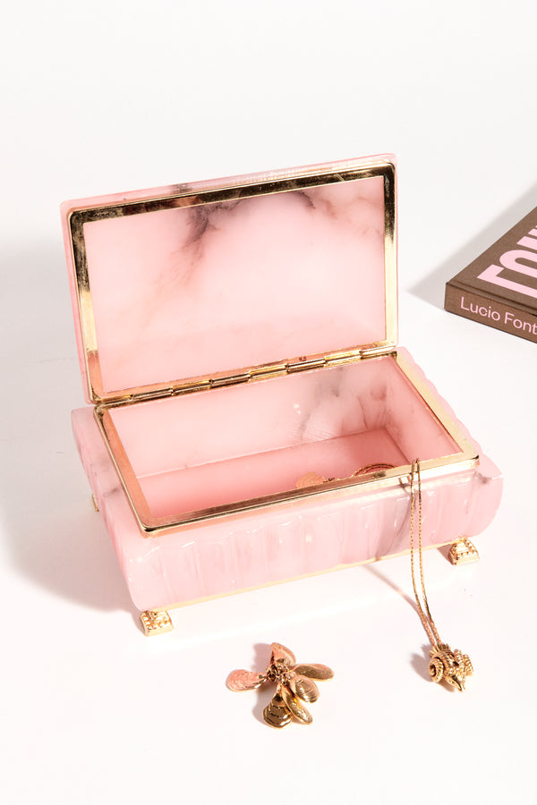 Orchid Pink Alabaster Box