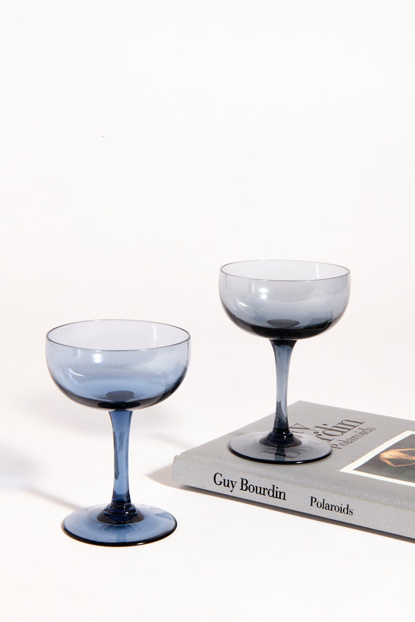 Gray Blue Cocktail Glass