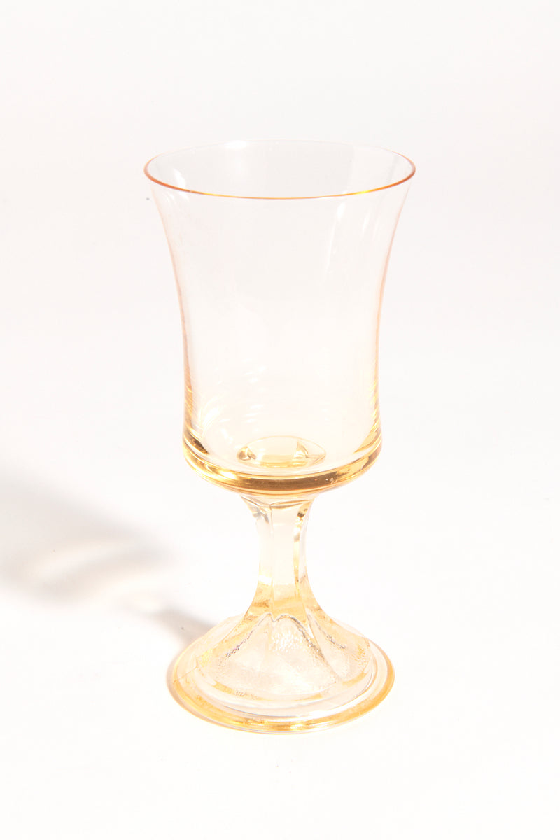 Pale Yellow Wine Glass