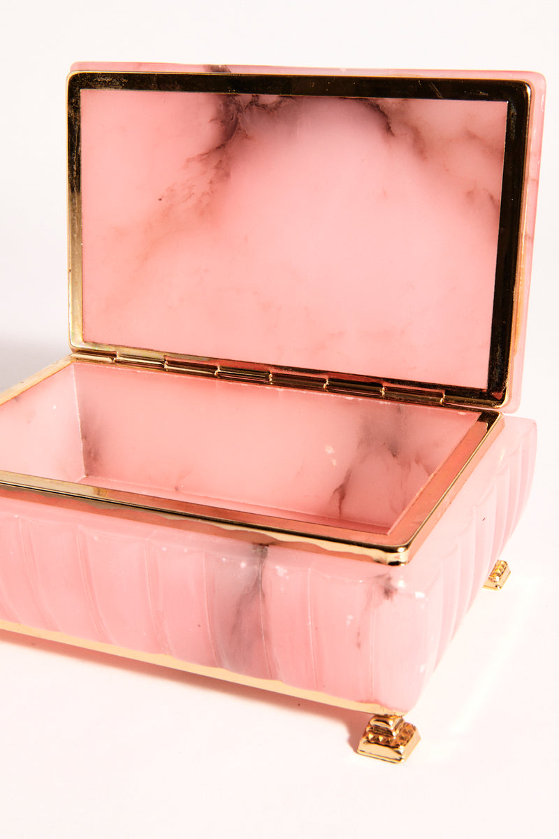 Orchid Pink Alabaster Box