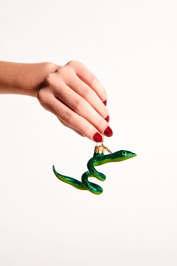 Snake Blown Glass Ornament