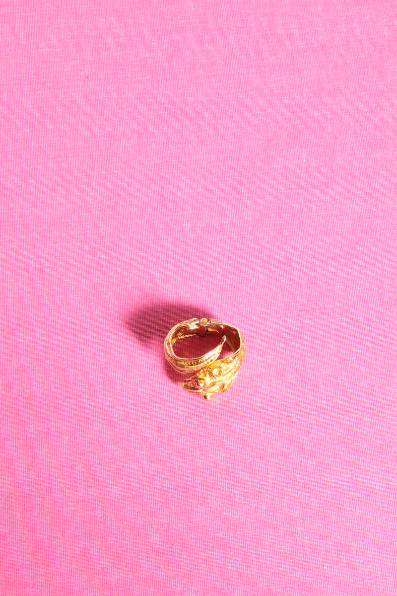 1970s Gold Adjustable Snake Ring