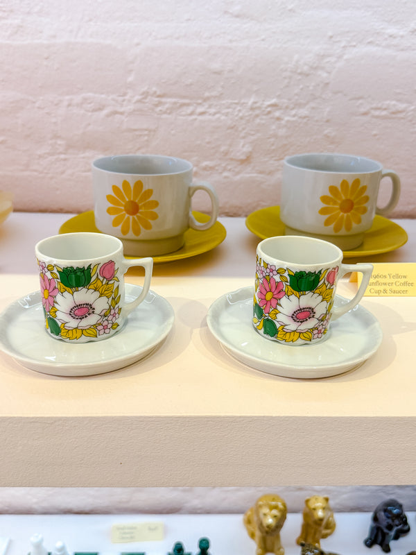 Japanese Flower Demitasse Cup & Saucer