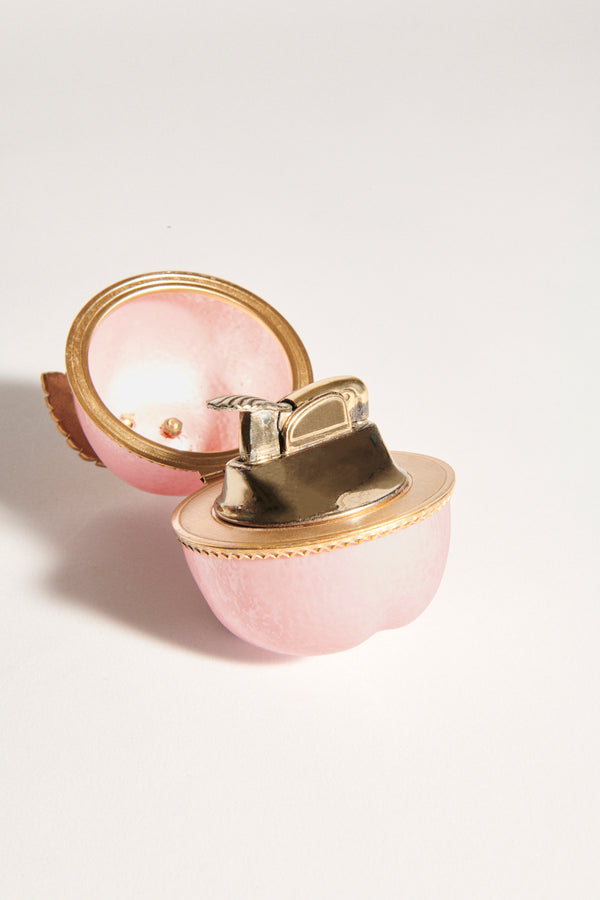 Rare Pink Enamel Lighter and Bowl Set