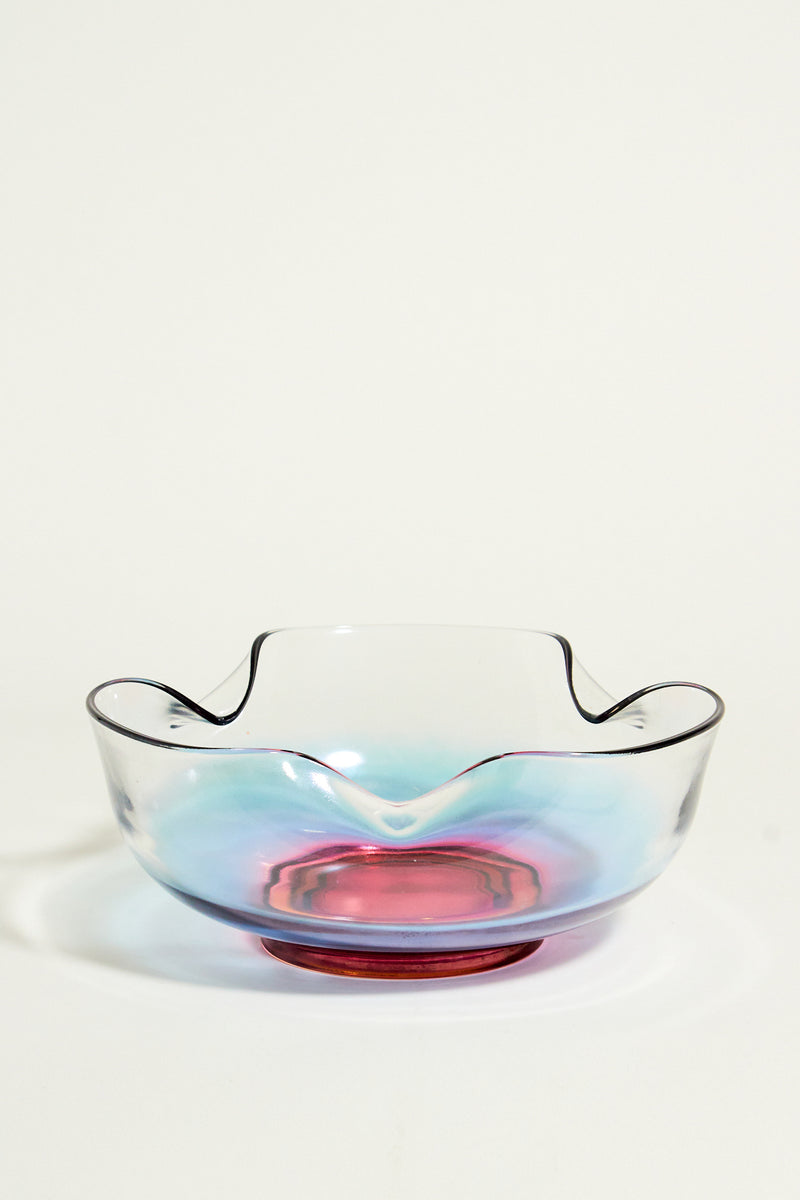 Ombré Rose Pink/Lilac/Blue Glass Chip & Dip Set