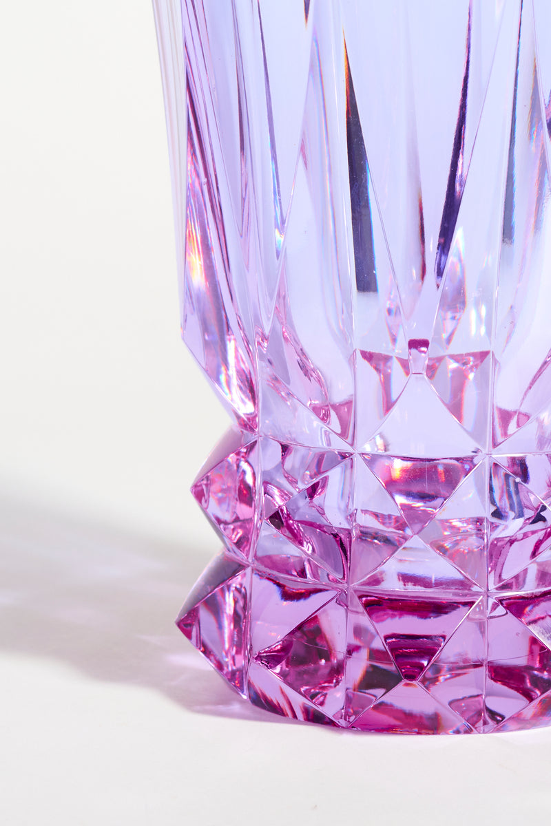 Alexandrite Heavy Faceted Glass Vase