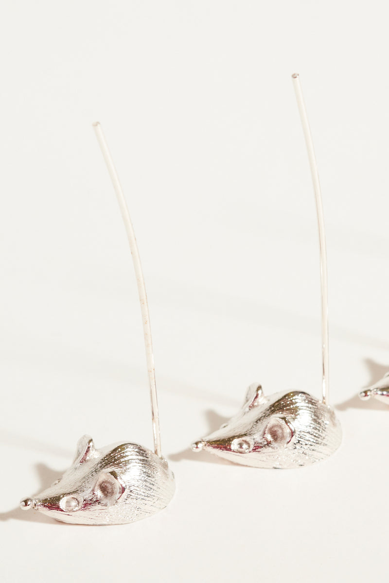 Silver Plate Mice Appetizer Pick Set of Eight