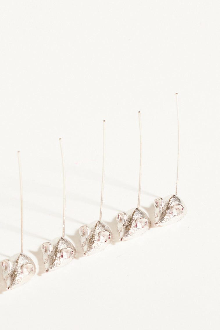 Silver Plate Mice Appetizer Pick Set of Eight