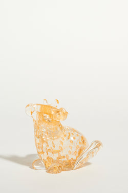 Murano Gold Glass Frog