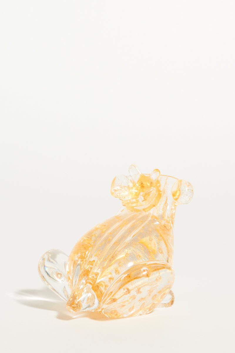 Murano Gold Glass Frog
