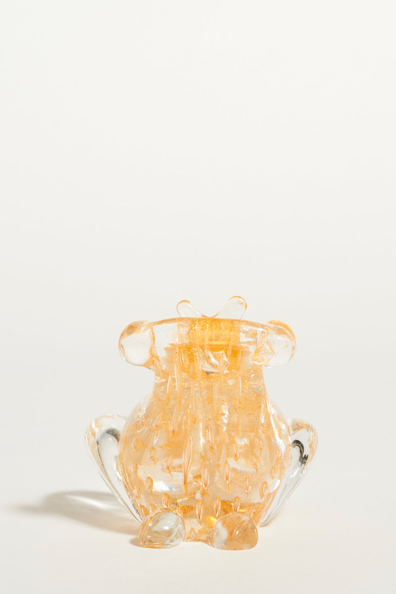 Murano Gold Glass Frog