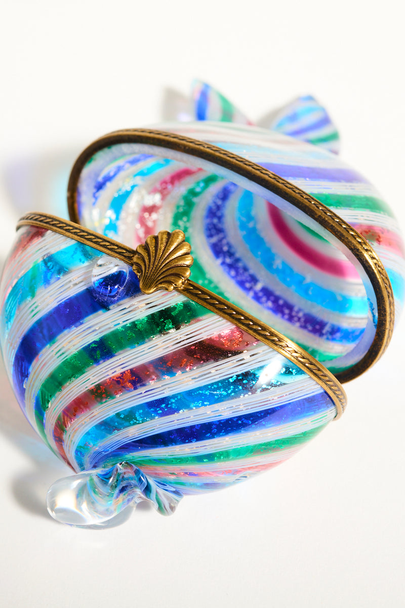 Murano Glass Rainbow Fish Jewelry Case