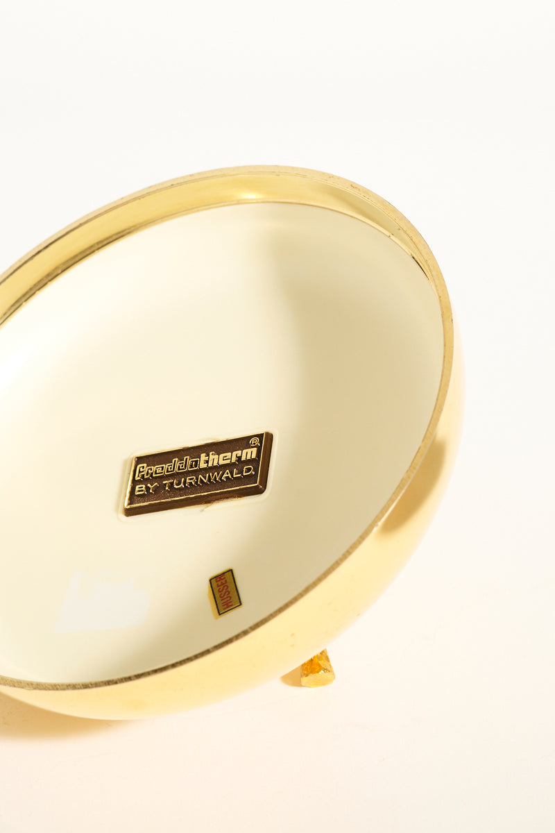 Gold Tone Apple Ice Bucket