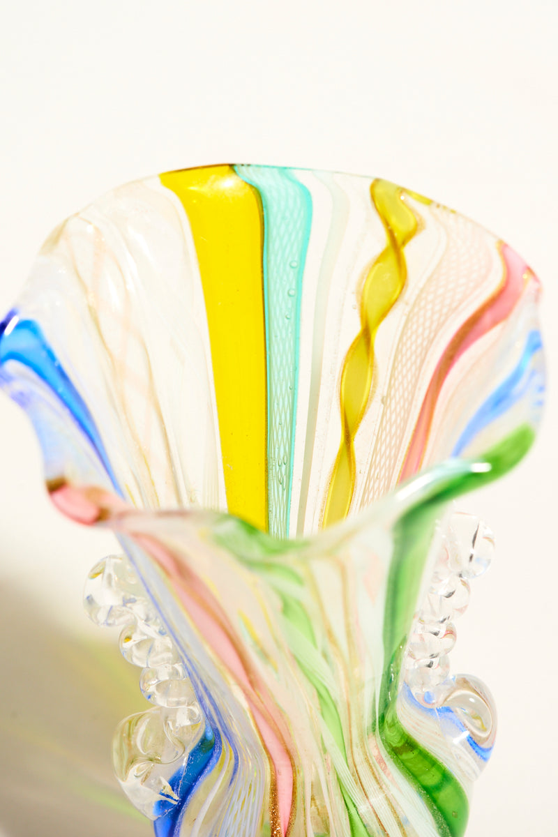 Latticino Vase
