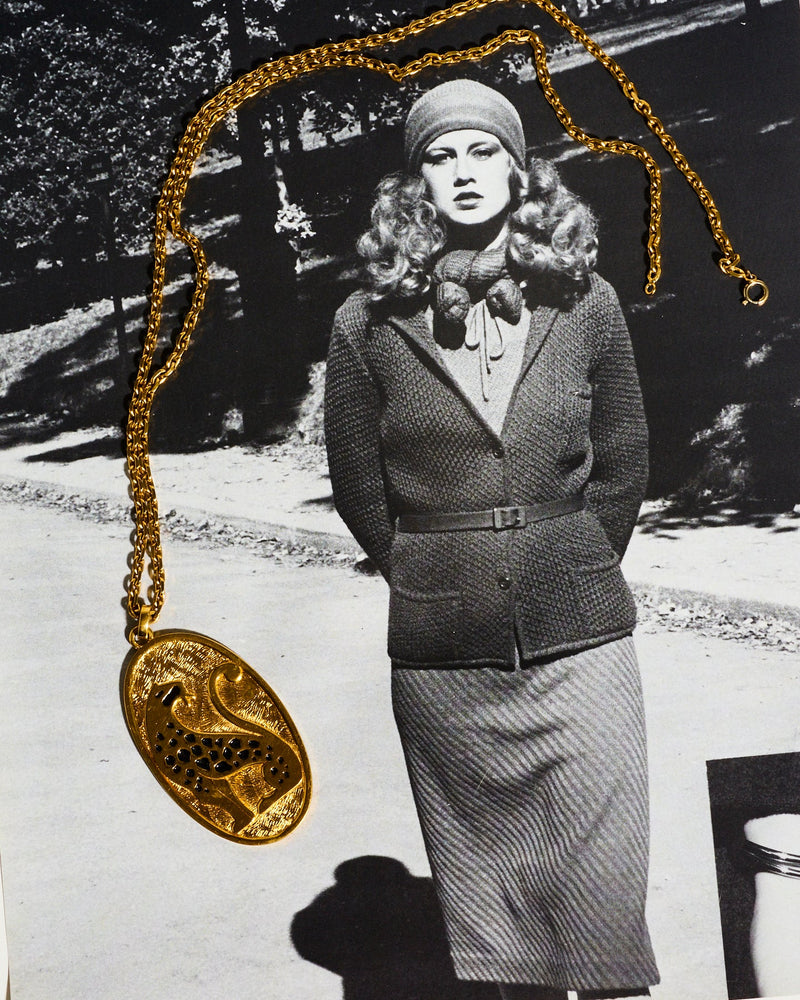 Carven Leopard Pendant Necklace