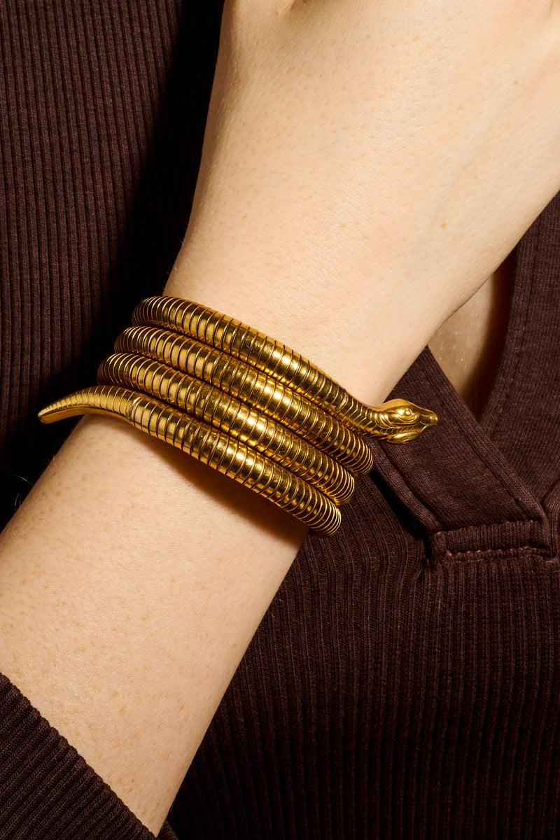 Rare French Wrap Around Snake Bracelet