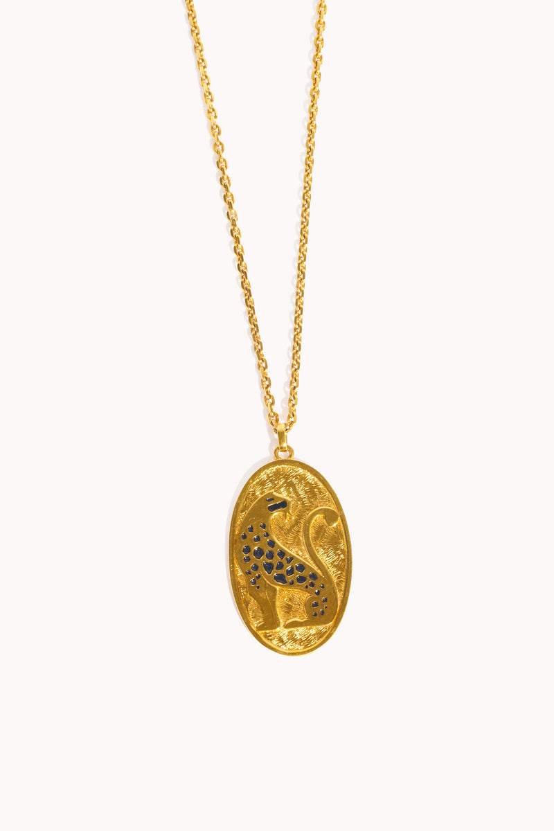 Carven Leopard Pendant Necklace