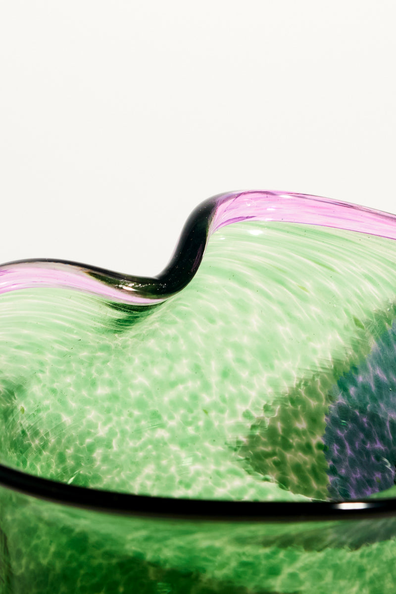 Signed Art Glass Heart Vase